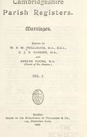 View Free PDF Cambridgeshire Parish Registers Marriages v1