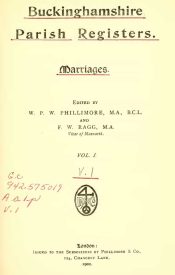 View Free PDF Buckinghamshire Parish Registers Marriages v1