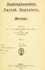 View Free PDF Buckinghamshire Parish Registers Marriages v2