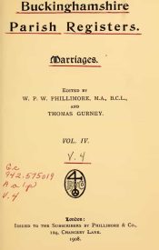 View Free PDF Buckinghamshire Parish Registers Marriages v4