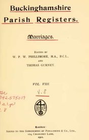 View Free PDF Buckinghamshire Parish Registers Marriages v8