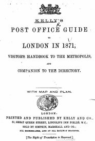View Free PDF (Google Books) Kelly's Post Office Guide to London in 1871