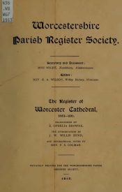View Free PDF The Register of Worcester Cathedral, 1693-1811